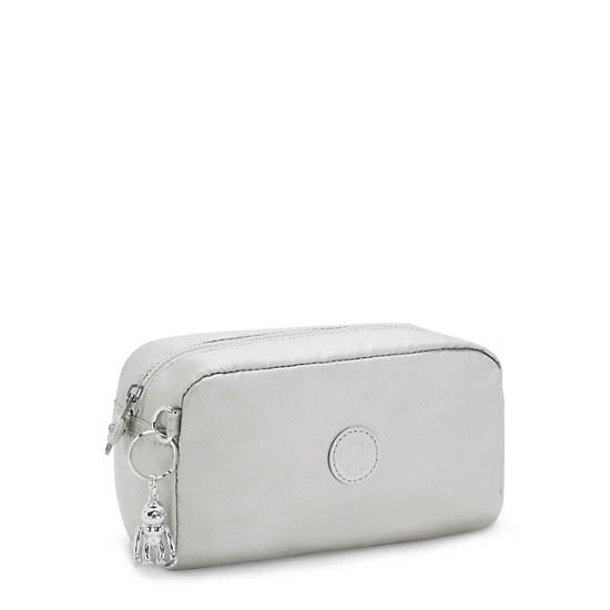 Bolsas Kipling Gleam Metallic Pouch Plateados | MX 2133VR